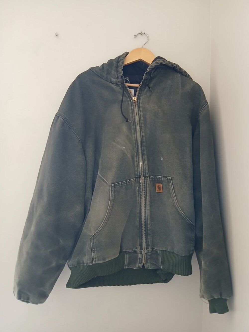Carhartt J130 Full Zip Hooded Lined Work Jacket
